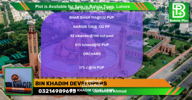 Residential Plot for Sale in Bahria Town, Lahore - (BP-87732)