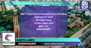 Residential Plot for Sale in Bahria Town, Lahore - (BP-87771)