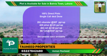 Residential Plot for Sale in Bahria Town, Lahore - (BP-87772)