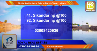 Residential Plot for Sale in Bahria Town, Lahore - (BP-87785)