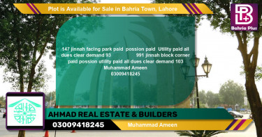 Residential Plot for Sale in Bahria Town, Lahore - (BP-87815)