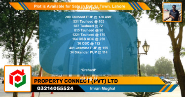 Residential Plot for Sale in Bahria Town, Lahore - (BP-87823)