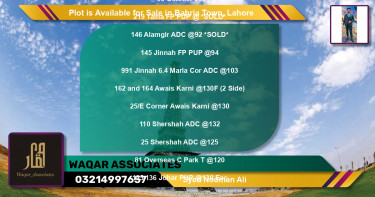 Residential Plot for Sale in Bahria Town, Lahore - (BP-87859)