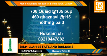 Residential Plot for Sale in Bahria Town, Lahore - (BP-87864)