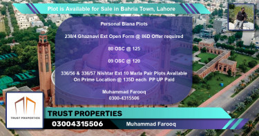 Residential Plot for Sale in Bahria Town, Lahore - (BP-87878)