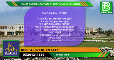 Residential Plot for Sale in Bahria Orchard, Lahore - (BP-87880)