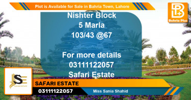 Residential Plot for Sale in Bahria Town, Lahore - (BP-87881)