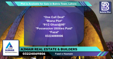 Residential Plot for Sale in Bahria Town, Lahore - (BP-87940)
