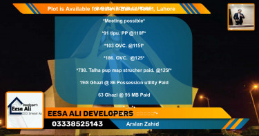 Residential Plot for Sale in Bahria Town, Lahore - (BP-87946)