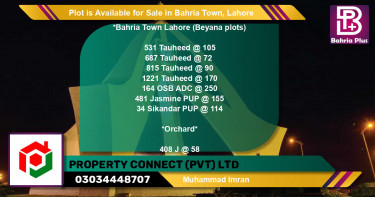 Residential Plot for Sale in Bahria Town, Lahore - (BP-87976)