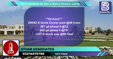 Residential Plot for Sale in Bahria Orchard, Lahore - (BP-87981)