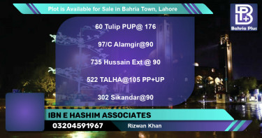 Residential Plot for Sale in Bahria Town, Lahore - (BP-87998)