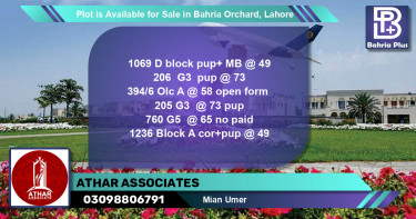 Residential Plot for Sale in Bahria Orchard, Lahore - (BP-88036)