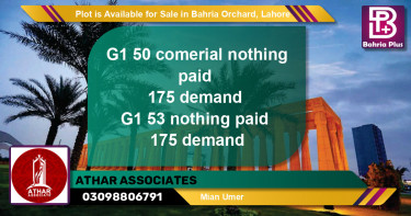 Residential Plot for Sale in Bahria Orchard, Lahore - (BP-88049)