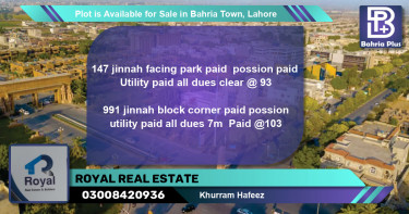 Residential Plot for Sale in Bahria Town, Lahore - (BP-88052)