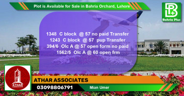 Residential Plot for Sale in Bahria Orchard, Lahore - (BP-88055)