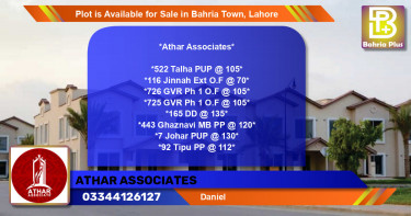 Residential Plot for Sale in Bahria Town, Lahore - (BP-88057)