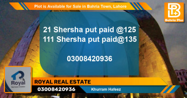 Residential Plot for Sale in Bahria Town, Lahore - (BP-88059)