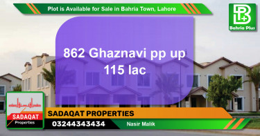 Residential Plot for Sale in Bahria Town, Lahore - (BP-88080)