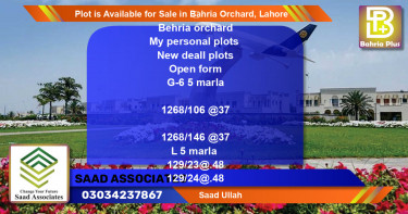 Residential Plot for Sale in Bahria Orchard, Lahore - (BP-88084)