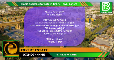 Residential Plot for Sale in Bahria Town, Lahore - (BP-88130)