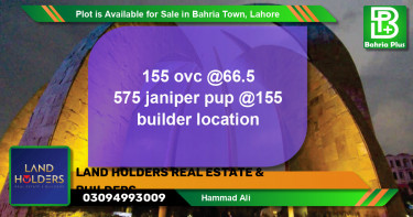 Residential Plot for Sale in Bahria Town, Lahore - (BP-88140)