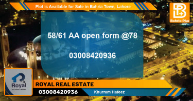 Residential Plot for Sale in Bahria Town, Lahore - (BP-88218)
