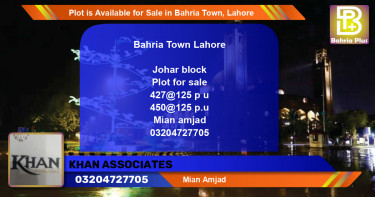 Residential Plot for Sale in Bahria Town, Lahore - (BP-88219)