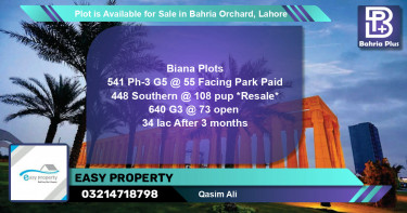 Residential Plot for Sale in Bahria Orchard, Lahore - (BP-88240)