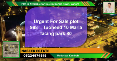 Residential Plot for Sale in Bahria Town, Lahore - (BP-88241)
