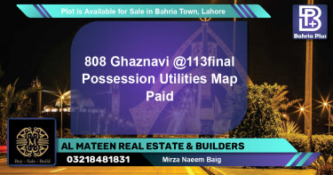 Residential Plot for Sale in Bahria Town, Lahore - (BP-88271)