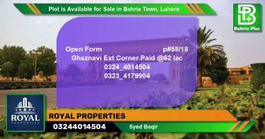 Residential Plot for Sale in Bahria Town, Lahore - (BP-88282)