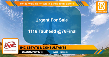 Residential Plot for Sale in Bahria Town, Lahore - (BP-88313)