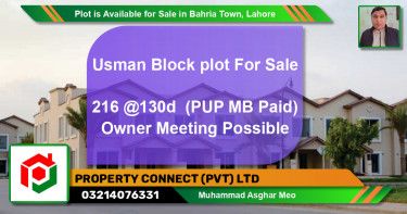 Residential Plot for Sale in Bahria Town, Lahore - (BP-88315)