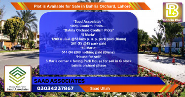 Residential Plot for Sale in Bahria Orchard, Lahore - (BP-88319)