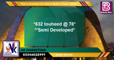 Residential Plot for Sale in Bahria Town, Lahore - (BP-88324)
