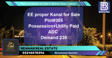 Residential Plot for Sale in Bahria Town, Lahore - (BP-88326)
