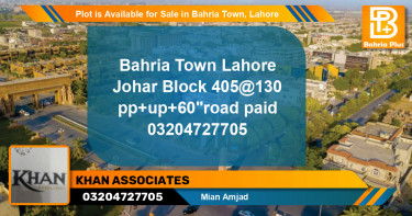Residential Plot for Sale in Bahria Town, Lahore - (BP-88334)
