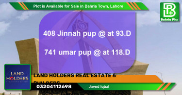 Residential Plot for Sale in Bahria Town, Lahore - (BP-88336)