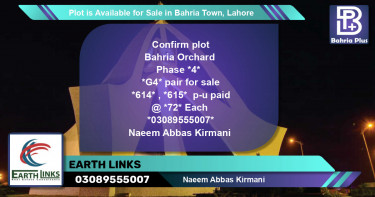Residential Plot for Sale in Bahria Town, Lahore - (BP-88393)