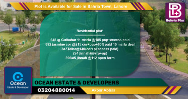 Residential Plot for Sale in Bahria Town, Lahore - (BP-88395)
