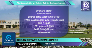 Residential Plot for Sale in Bahria Orchard, Lahore - (BP-88396)