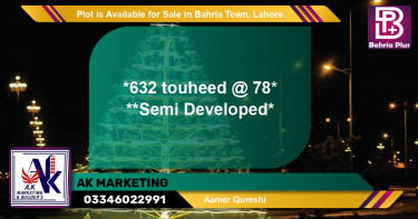 Residential Plot for Sale in Bahria Town, Lahore - (BP-88406)
