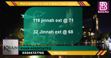 Residential Plot for Sale in Bahria Town, Lahore - (BP-88417)