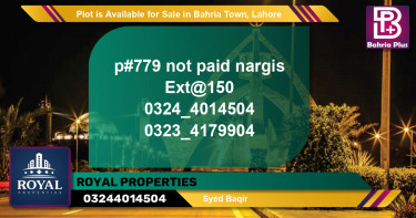 Residential Plot for Sale in Bahria Town, Lahore - (BP-88431)