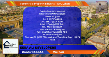 Commercial Property for Sale in Bahria Town, Lahore - (BP-88443)