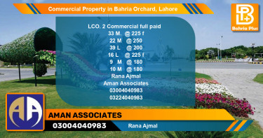 Commercial Property for Sale in Bahria Orchard, Lahore - (BP-88456)