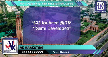 Residential Plot for Sale in Bahria Town, Lahore - (BP-88466)