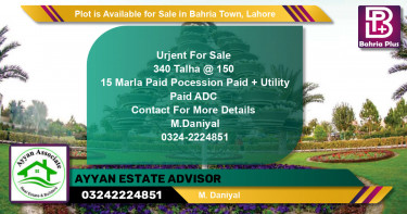 Residential Plot for Sale in Bahria Town, Lahore - (BP-88476)