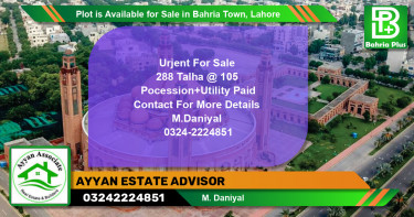 Residential Plot for Sale in Bahria Town, Lahore - (BP-88477)